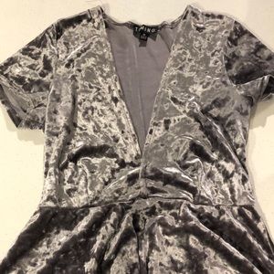 Silver velvet dress